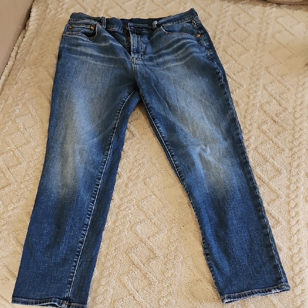 GAP Women's Girlfriends Mid Rise Straight Blue Jeans Size 10/30